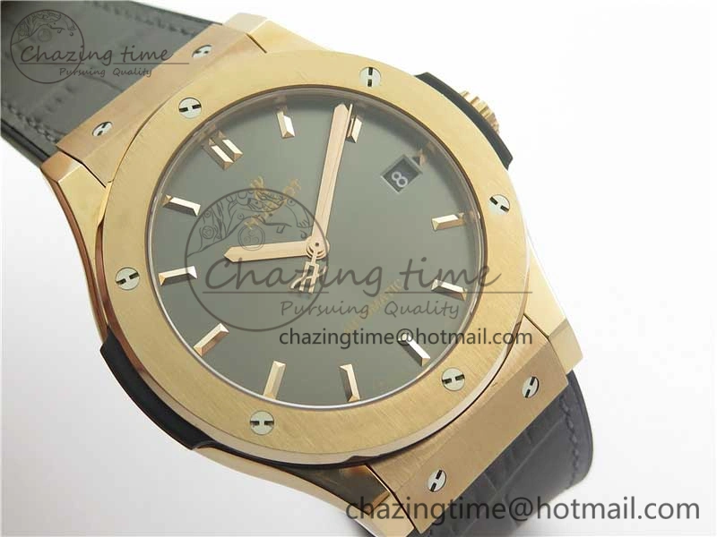 Classic Fusion 45mm RG WWF 1:1 Best Edition Gray Dial on Gray Gummy Strap A2892