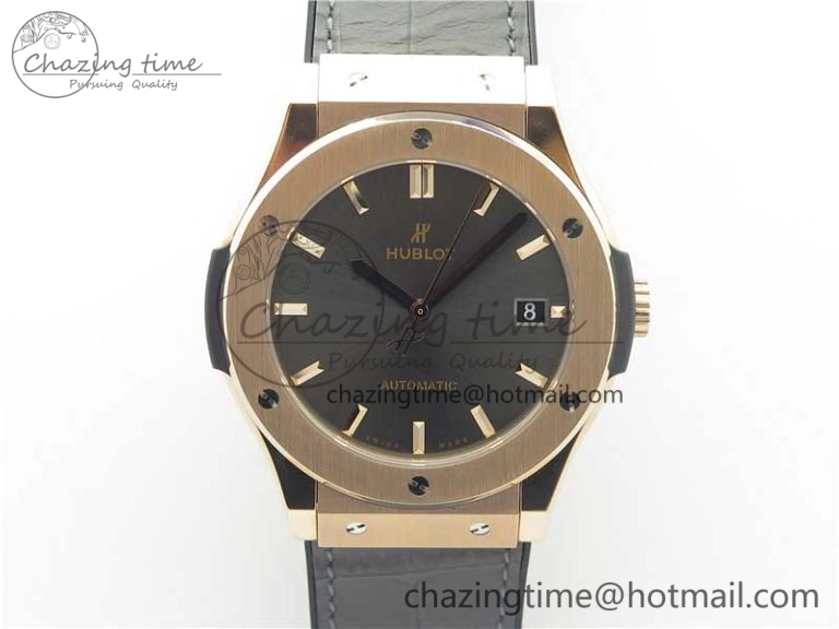 Classic Fusion 45mm RG WWF 1:1 Best Edition Gray Dial on Gray Gummy Strap A2892