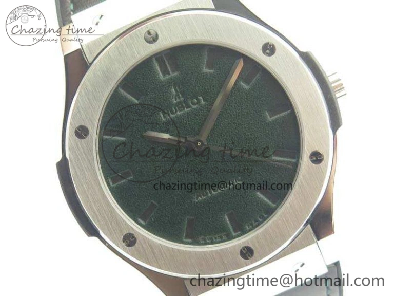 Classic Fusion 45mm SS Berluti Scritto SRF Best Edition Black Leather Dial On Gummy Strap A2892 V2