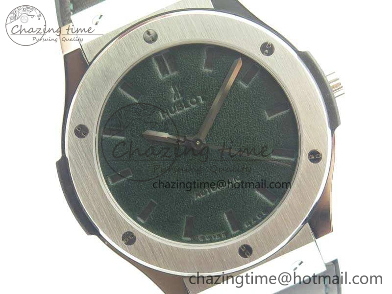 Classic Fusion 45mm SS Berluti Scritto SRF Best Edition Black Leather Dial On Gummy Strap A2892 V2