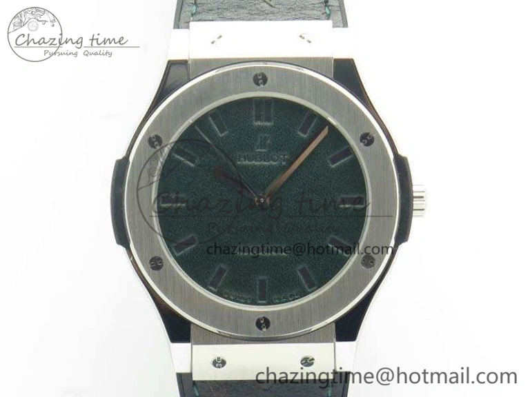 Classic Fusion 45mm SS Berluti Scritto SRF Best Edition Black Leather Dial On Gummy Strap A2892 V2