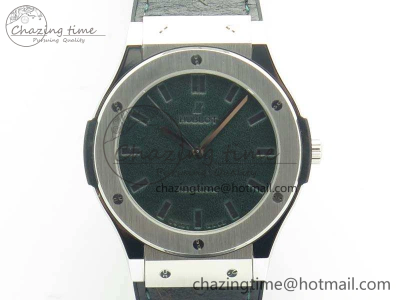 Classic Fusion 45mm SS Berluti Scritto SRF Best Edition Black Leather Dial On Gummy Strap A2892 V2