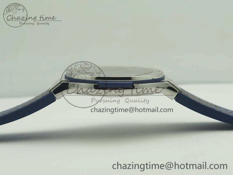 Classic Fusion 45mm SS Berluti Scritto SRF Best Edition Blue Leather Dial On Blue Gummy Strap A2892 V2