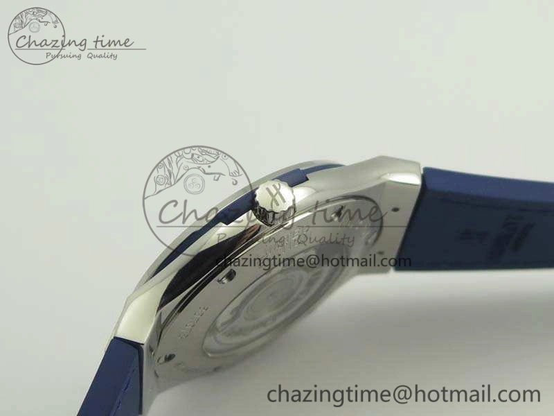 Classic Fusion 45mm SS Berluti Scritto SRF Best Edition Blue Leather Dial On Blue Gummy Strap A2892 V2