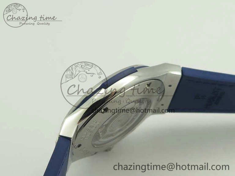 Classic Fusion 45mm SS Berluti Scritto SRF Best Edition Blue Leather Dial On Blue Gummy Strap A2892 V2