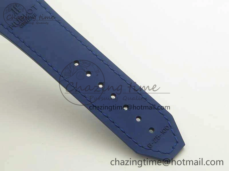 Classic Fusion 45mm SS Berluti Scritto SRF Best Edition Blue Leather Dial On Blue Gummy Strap A2892 V2