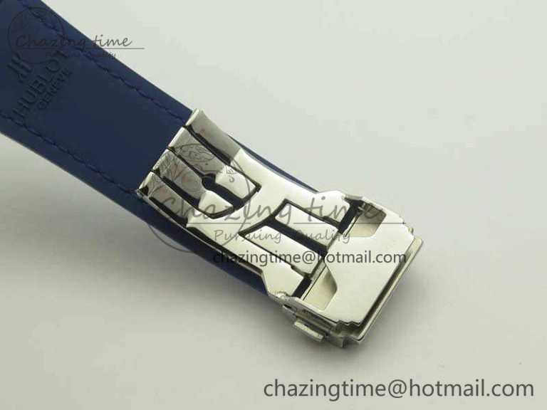 Classic Fusion 45mm SS Berluti Scritto SRF Best Edition Blue Leather Dial On Blue Gummy Strap A2892 V2