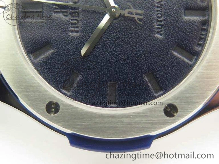 Classic Fusion 45mm SS Berluti Scritto SRF Best Edition Blue Leather Dial On Blue Gummy Strap A2892 V2