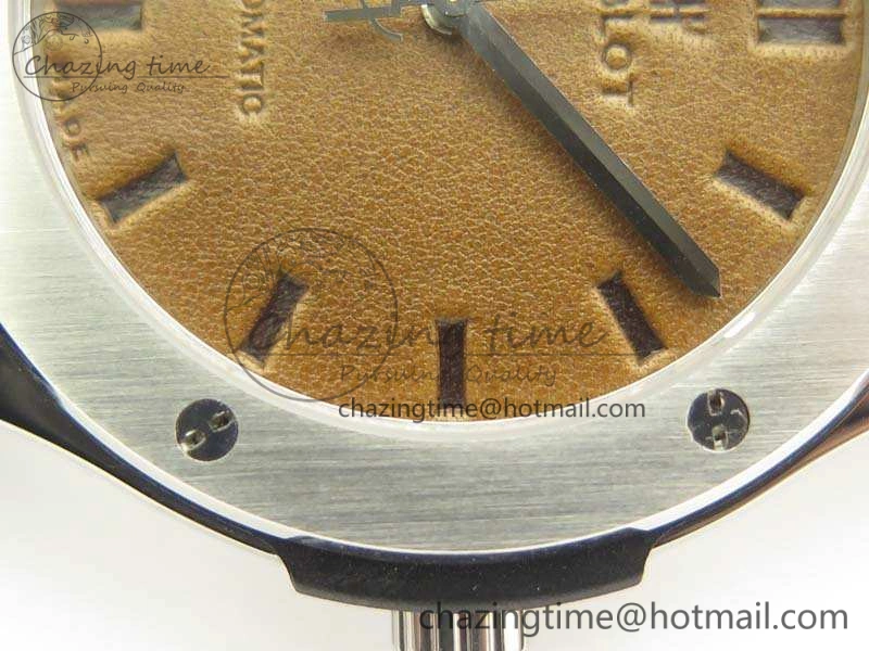 Classic Fusion 45mm SS Berluti Scritto SRF Best Edition Brown Leather Dial On Gummy Strap A2892 V2