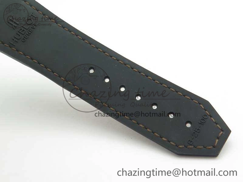 Classic Fusion 45mm SS Berluti Scritto SRF Best Edition Brown Leather Dial On Gummy Strap A2892