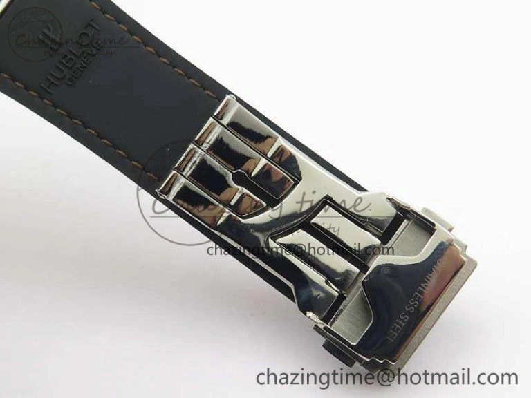 Classic Fusion 45mm SS Berluti Scritto SRF Best Edition Brown Leather Dial On Gummy Strap A2892