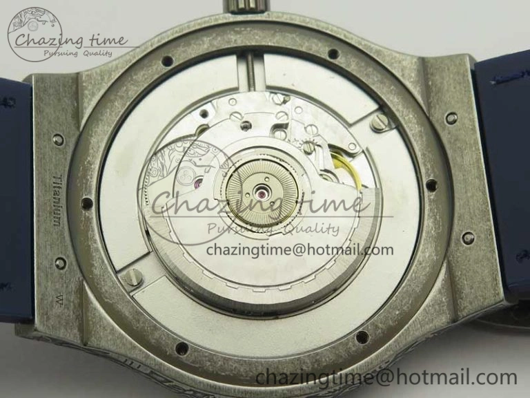Classic Fusion 45mm SS Engravings Case SRF Best Edition Blue Dial On Blue Gummy Strap A2892 (Free Box)
