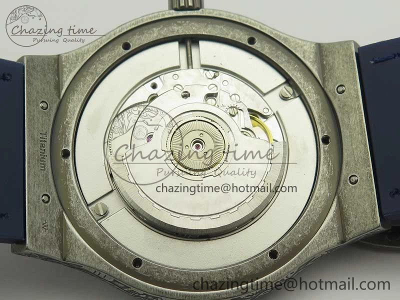 Classic Fusion 45mm SS Engravings Case SRF Best Edition Blue Dial On Blue Gummy Strap A2892 (Free Box)