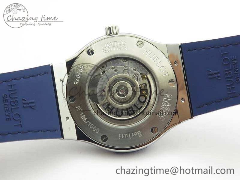Classic Fusion 45mm SS SRF Best Edition Blue Dial On Gummy Strap A2892