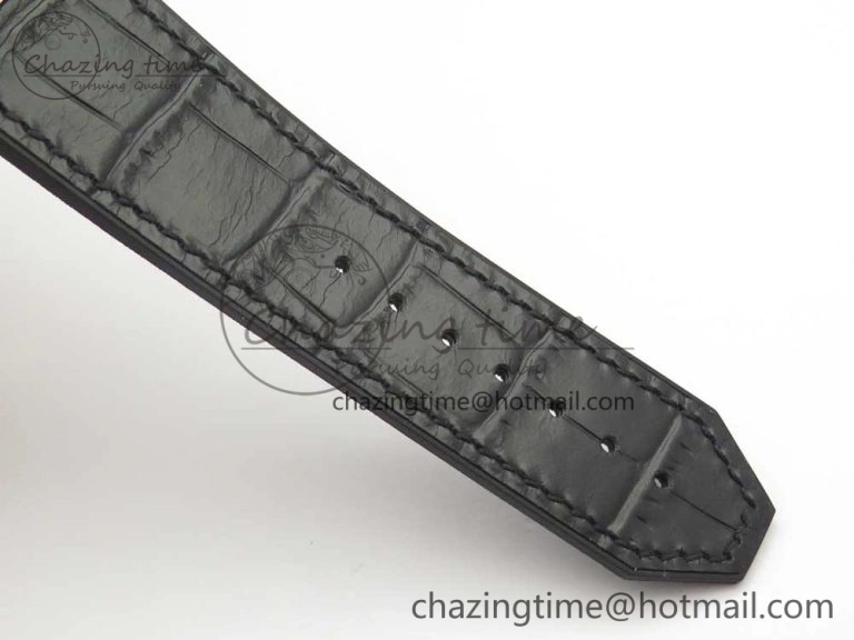 Classic Fusion 45mm Titanium WWF 1:1 V2 Best Edition Black Dial On Black Gummy Strap Asian HB1112
