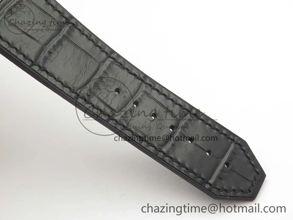 Classic Fusion 45mm Titanium WWF 1:1 V2 Best Edition Black Dial On Black Gummy Strap Asian HB1112