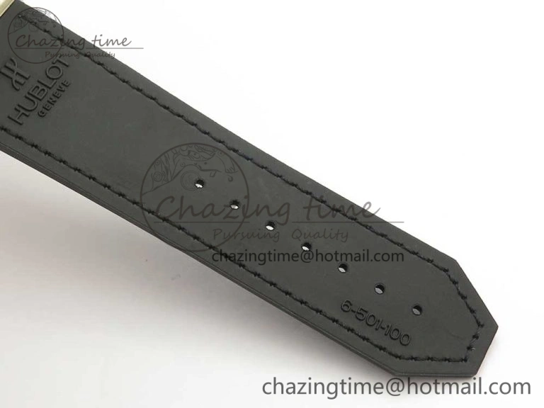 Classic Fusion 45mm Titanium WWF 1:1 V2 Best Edition Black Dial On Black Gummy Strap Asian HB1112