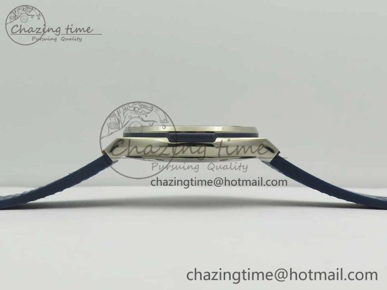 Classic Fusion 45mm Titanium WWF 1:1 V2 Best Edition Blue Dial On Blue Gummy Strap Asian HB1112