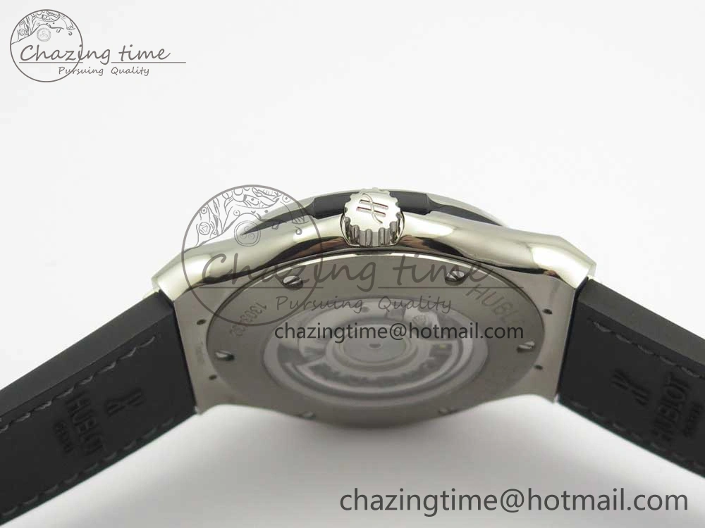 Classic Fusion 45mm Titanium WWF 1:1 V2 Best Edition Gray Dial On Gray Gummy Strap Asian HB1112