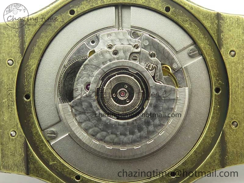 Classic Fusion 45mm YG Engravings Case SRF Best Edition Green Dial On Green Gummy Strap A2892 (Free Box)