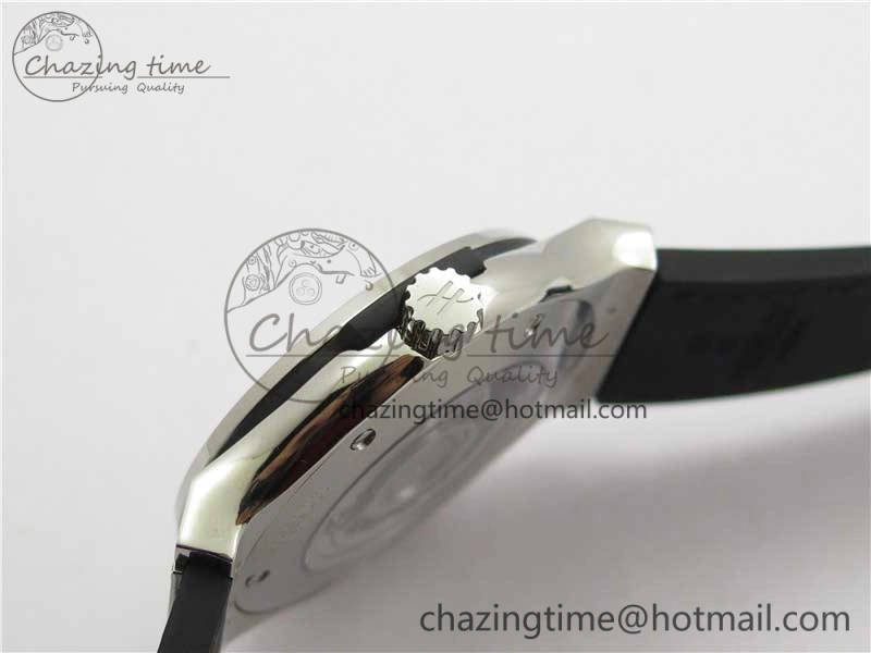 Classic Fusion Automatic  SS Diamonds Case WWF Best Edition Diamonds Paved Dial on Black Gummy Strap HB1112