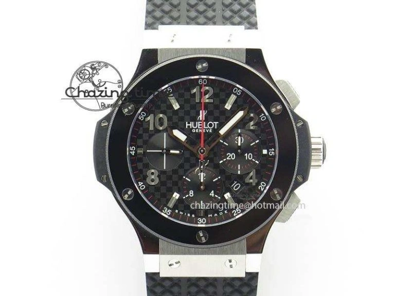 Classic Fusion Automatic  SS Diamonds Case WWF Best Edition Diamonds Paved Dial on Black Gummy Strap HB1112