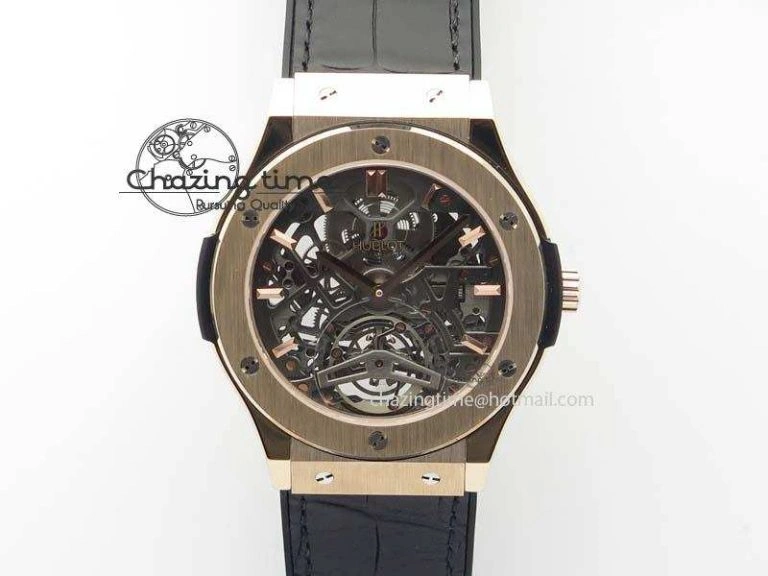 Classic Fusion Automatic  SS Diamonds Case WWF Best Edition Diamonds Paved Dial on Black Gummy Strap HB1112