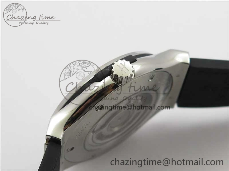 Classic Fusion Automatic SS WWF Best Edition Diamonds Case Diamonds Skull Dial on Black Leather Strap HB1112