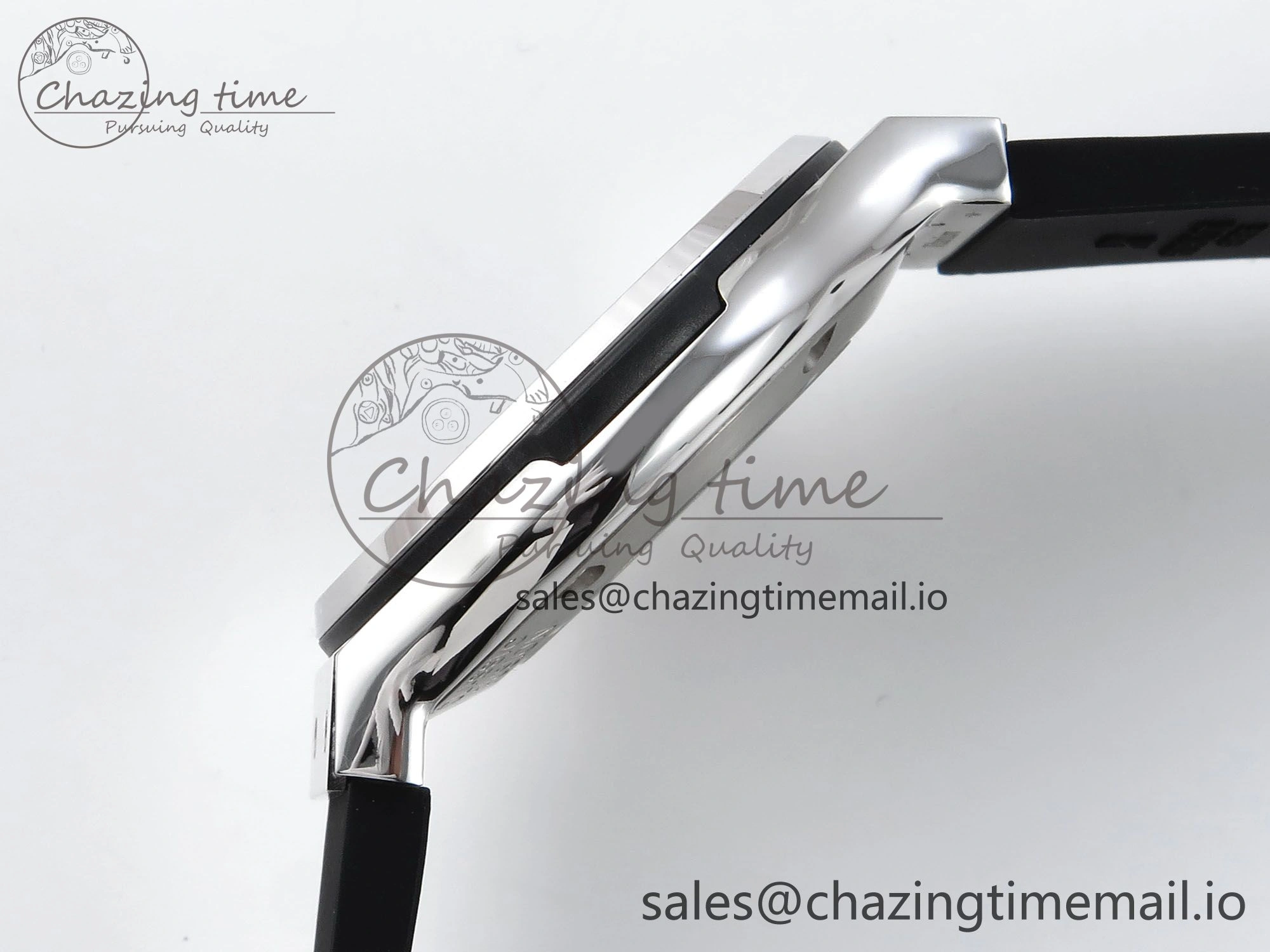 Classic Fusion Bang 42mm HBF 1:1 Best Edition Black Dial Diamonds Bezel on Black Rubber Strap A2892