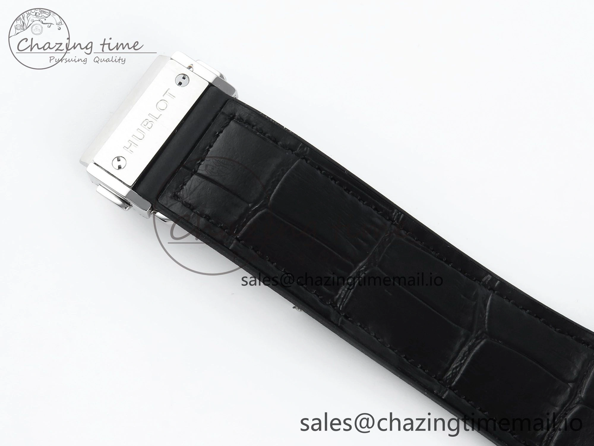 Classic Fusion Bang 42mm HBF 1:1 Best Edition Black Dial on Black Leather Strap A2892