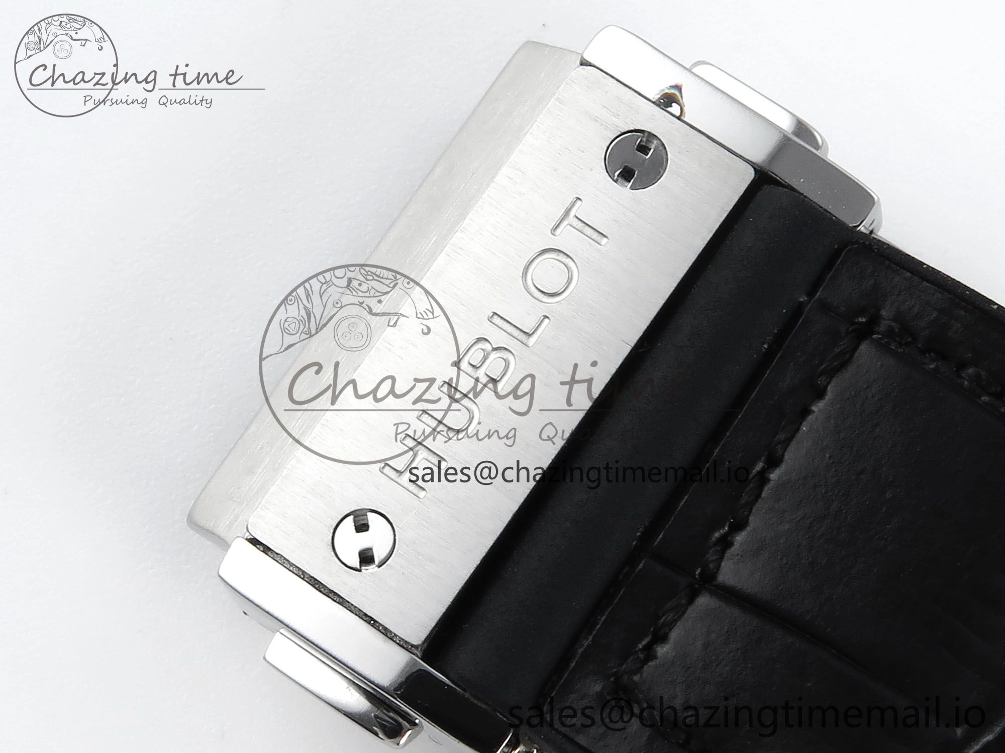 Classic Fusion Bang 42mm HBF 1:1 Best Edition Black Dial on Black Leather Strap A2892