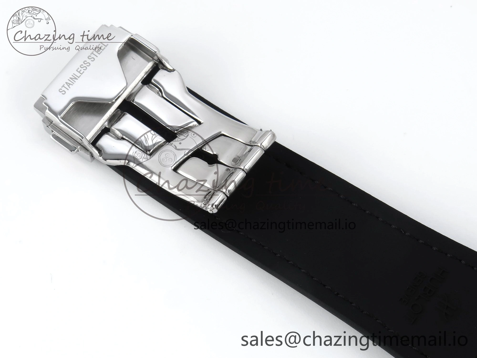 Classic Fusion Bang 42mm HBF 1:1 Best Edition Black Dial on Black Leather Strap A2892