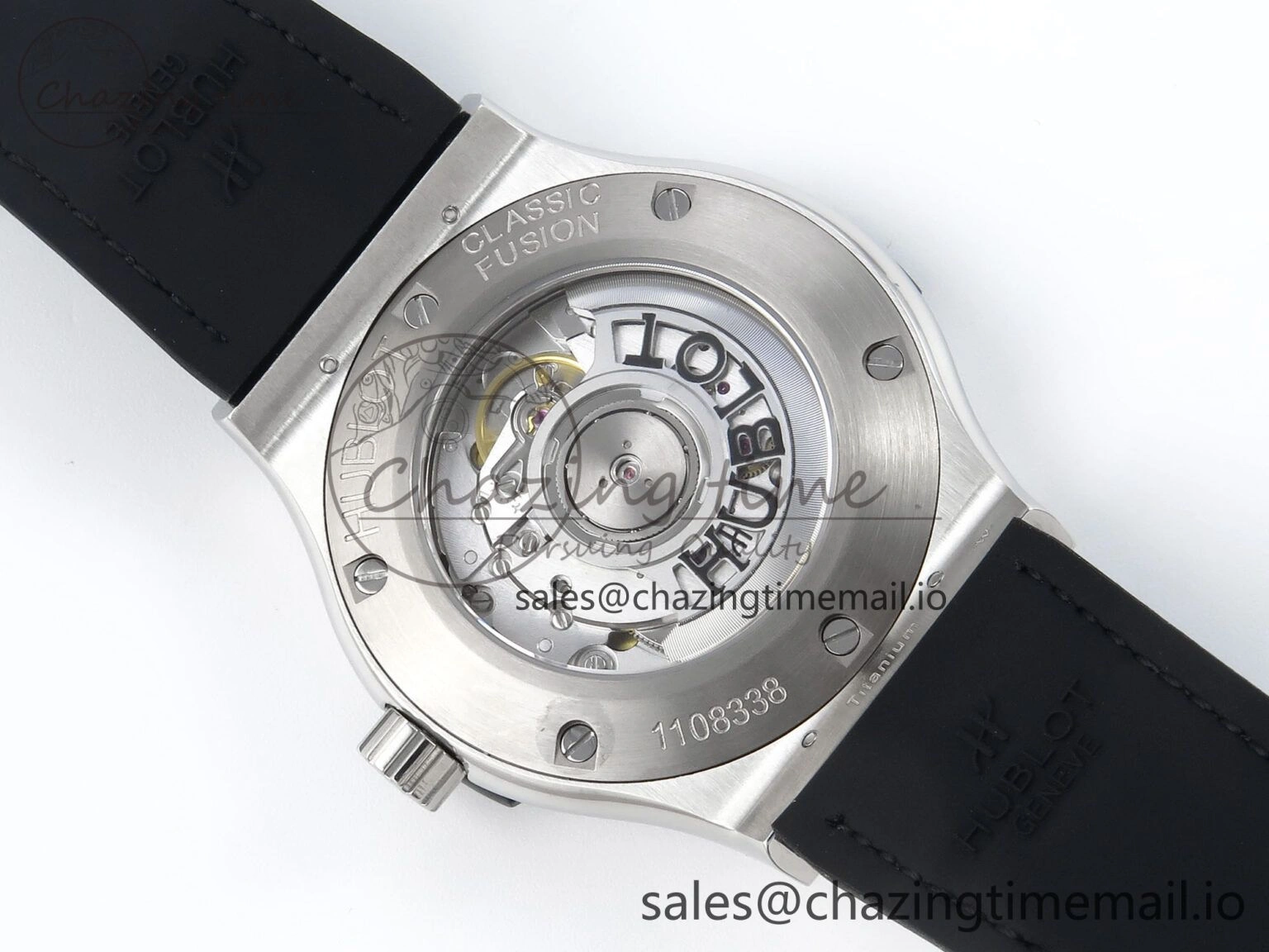 Classic Fusion Bang 42mm HBF 1:1 Best Edition Black Dial on Black Leather Strap A2892