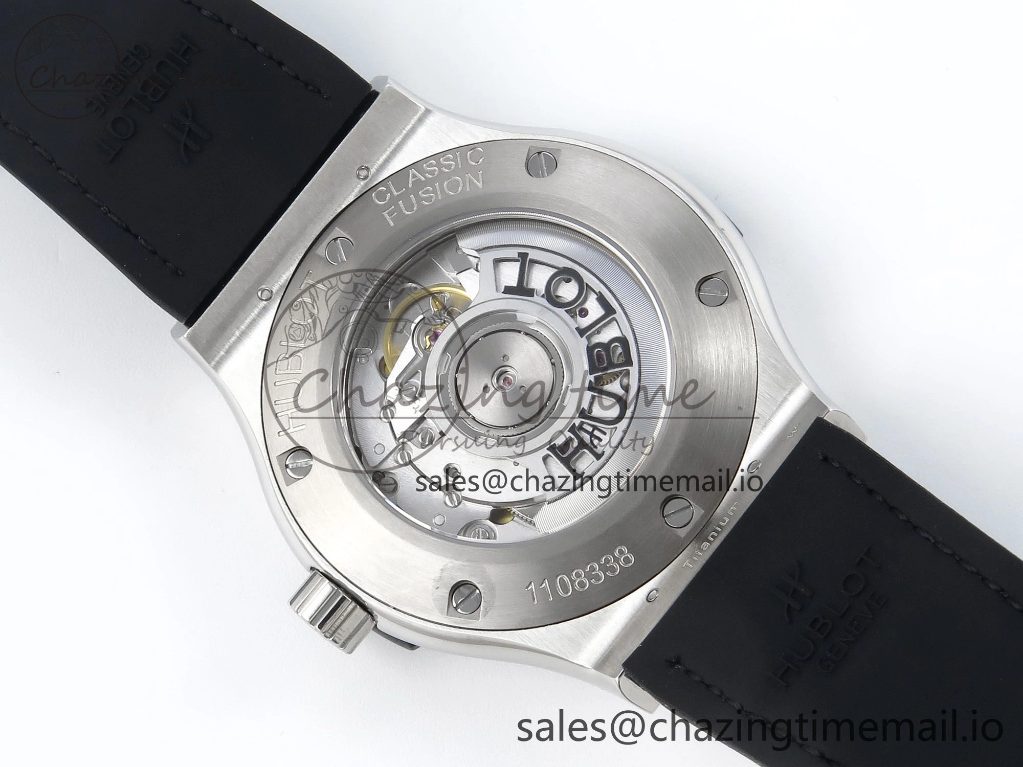 Classic Fusion Bang 42mm HBF 1:1 Best Edition Black Dial on Black Leather Strap A2892