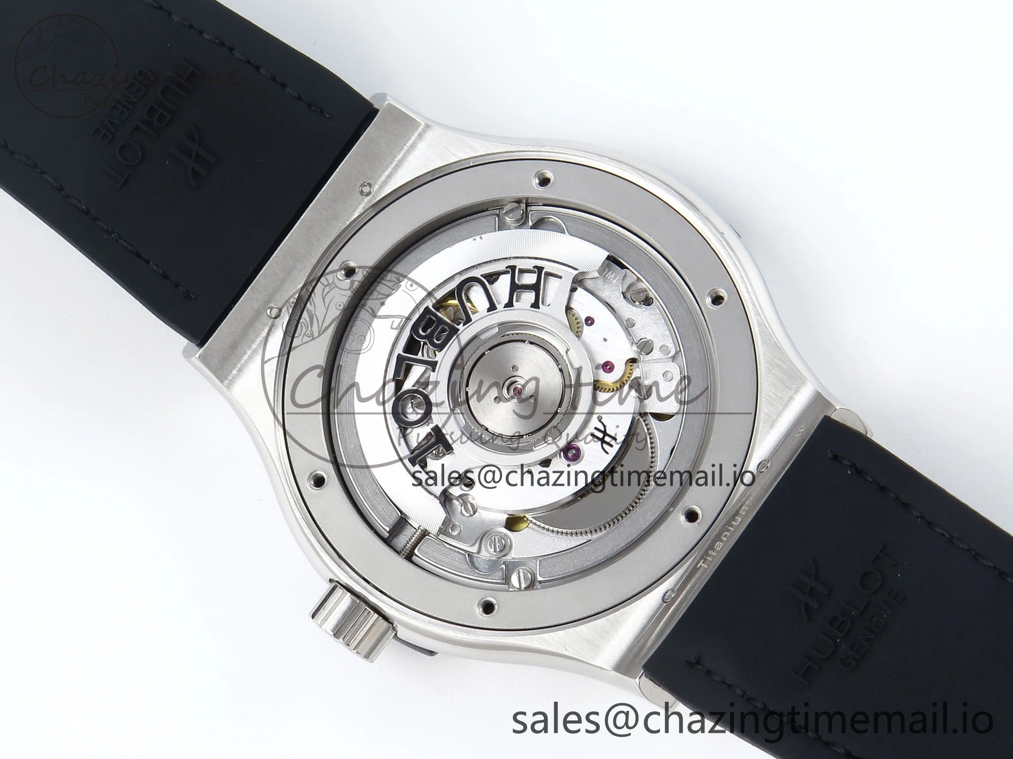 Classic Fusion Bang 42mm HBF 1:1 Best Edition Black Dial on Black Leather Strap A2892