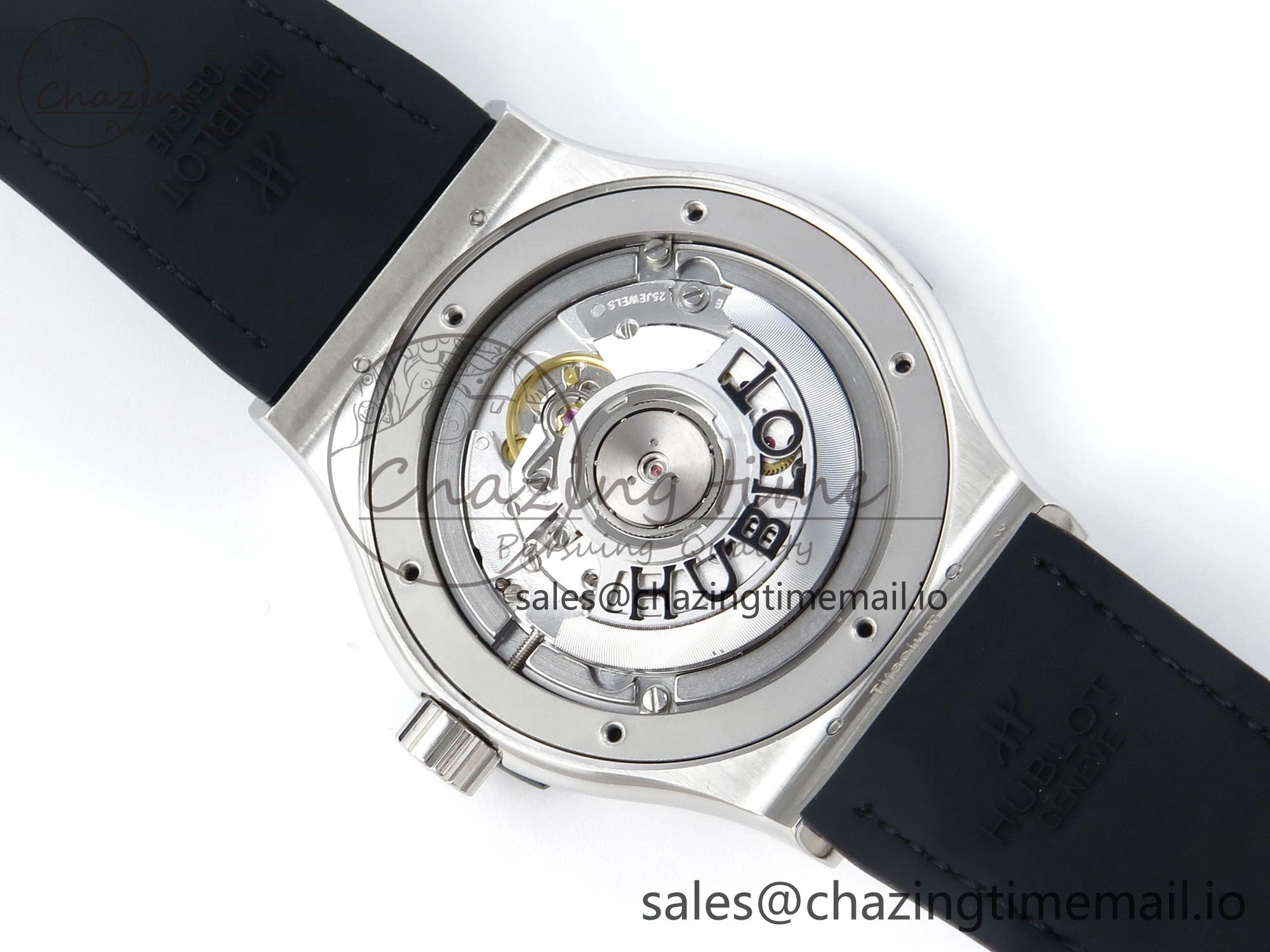 Classic Fusion Bang 42mm HBF 1:1 Best Edition Black Dial on Black Leather Strap A2892