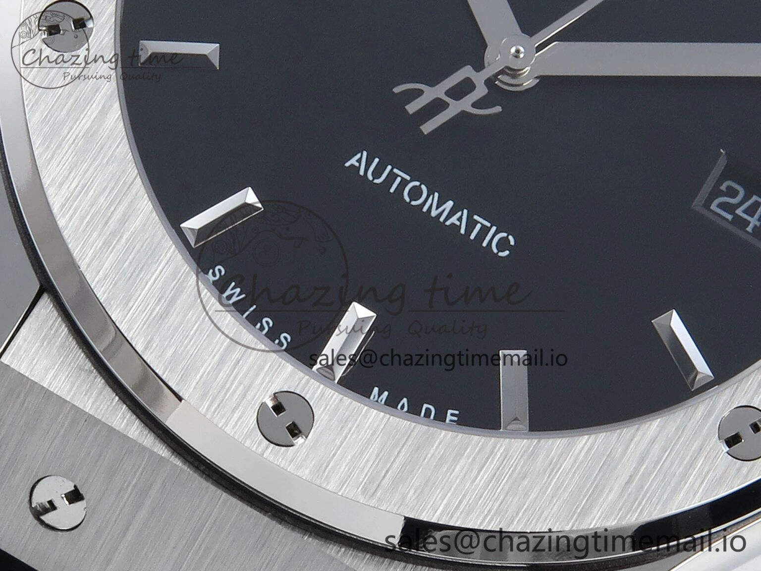 Classic Fusion Bang 42mm HBF 1:1 Best Edition Black Dial on Black Leather Strap A2892