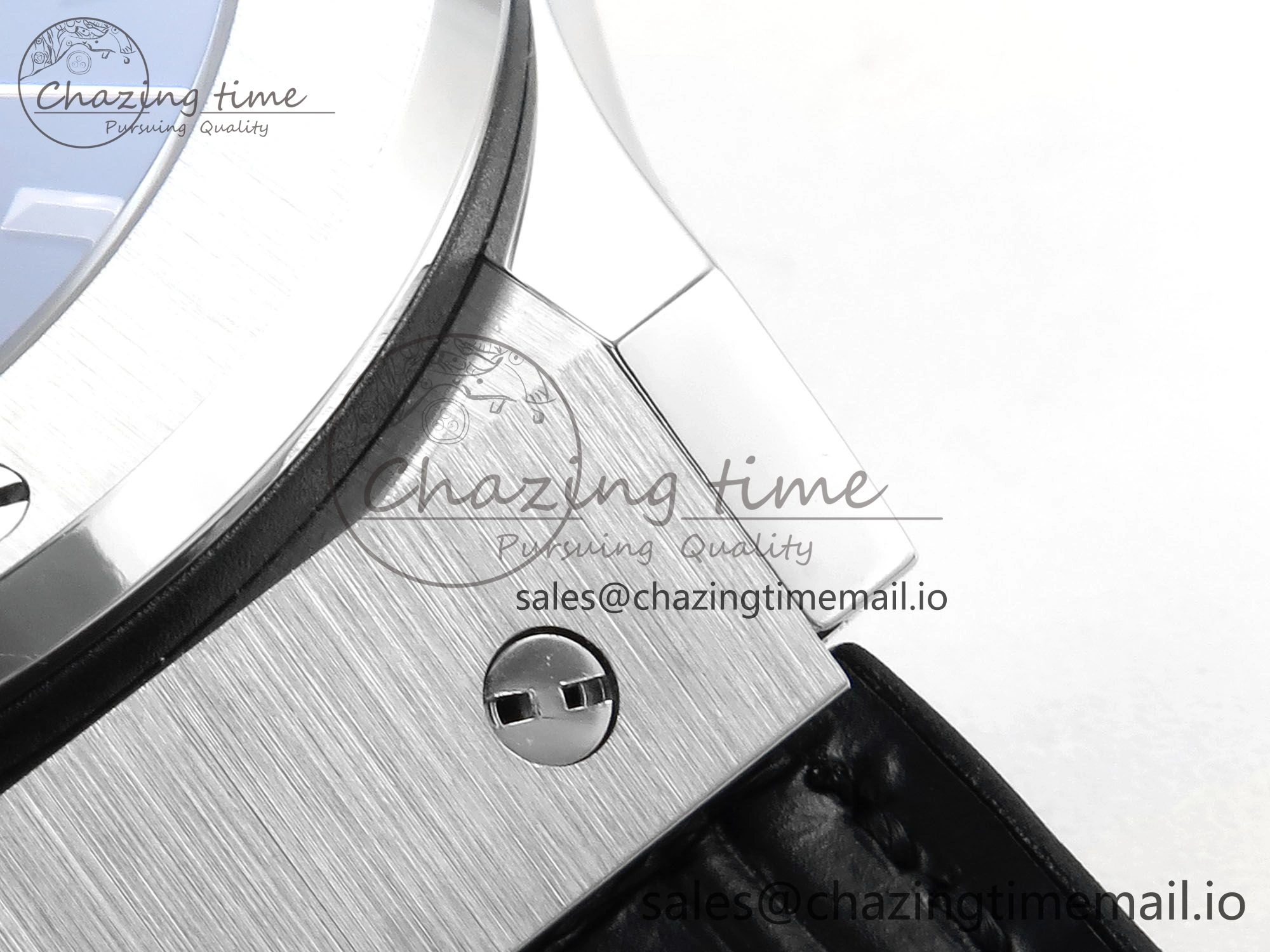 Classic Fusion Bang 42mm HBF 1:1 Best Edition Black Dial on Black Leather Strap A2892