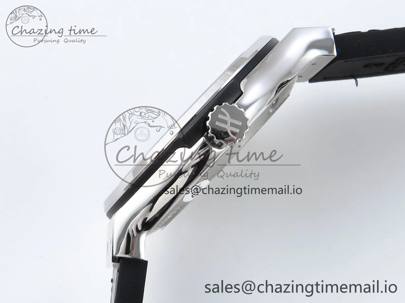Classic Fusion Bang 42mm HBF 1:1 Best Edition Black Dial on Black Leather Strap A2892