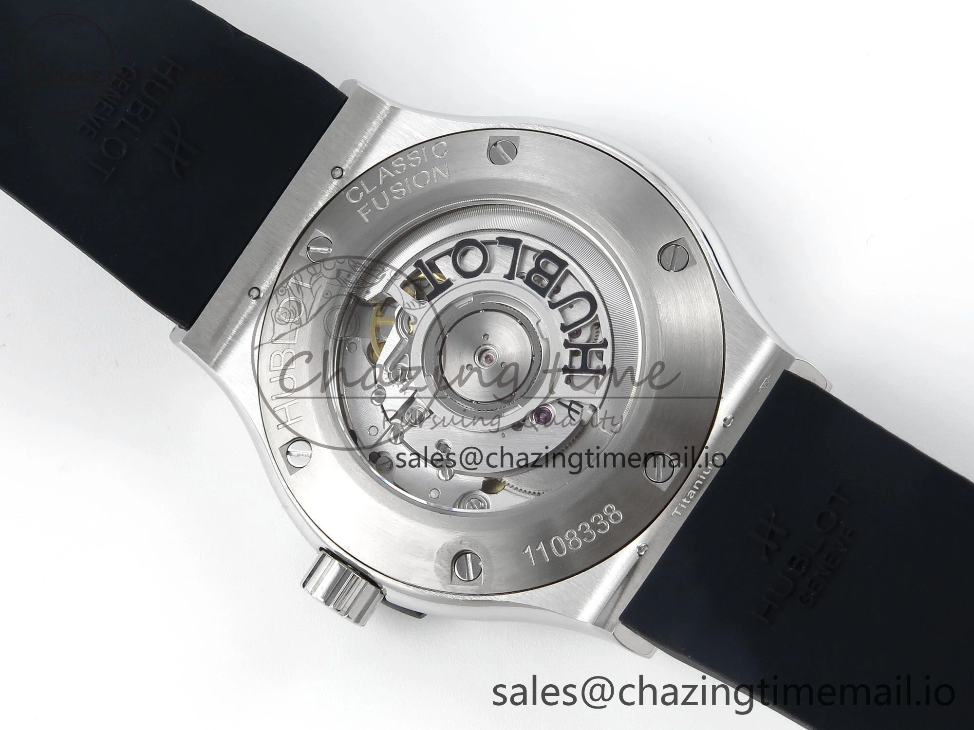 Classic Fusion Bang 42mm HBF 1:1 Best Edition Black Dial on Black Rubber Strap A2892
