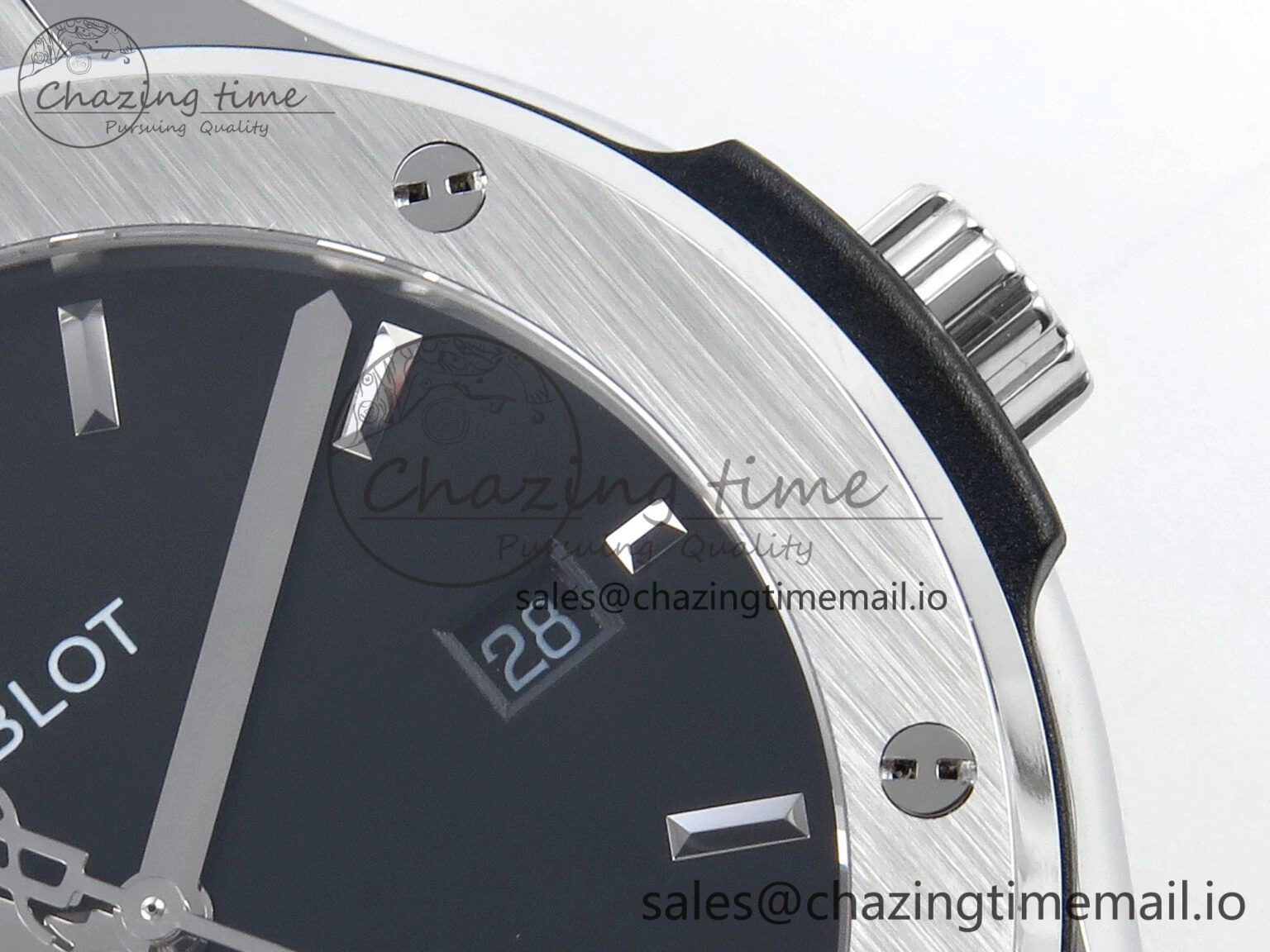 Classic Fusion Bang 42mm HBF 1:1 Best Edition Black Dial on Black Rubber Strap A2892