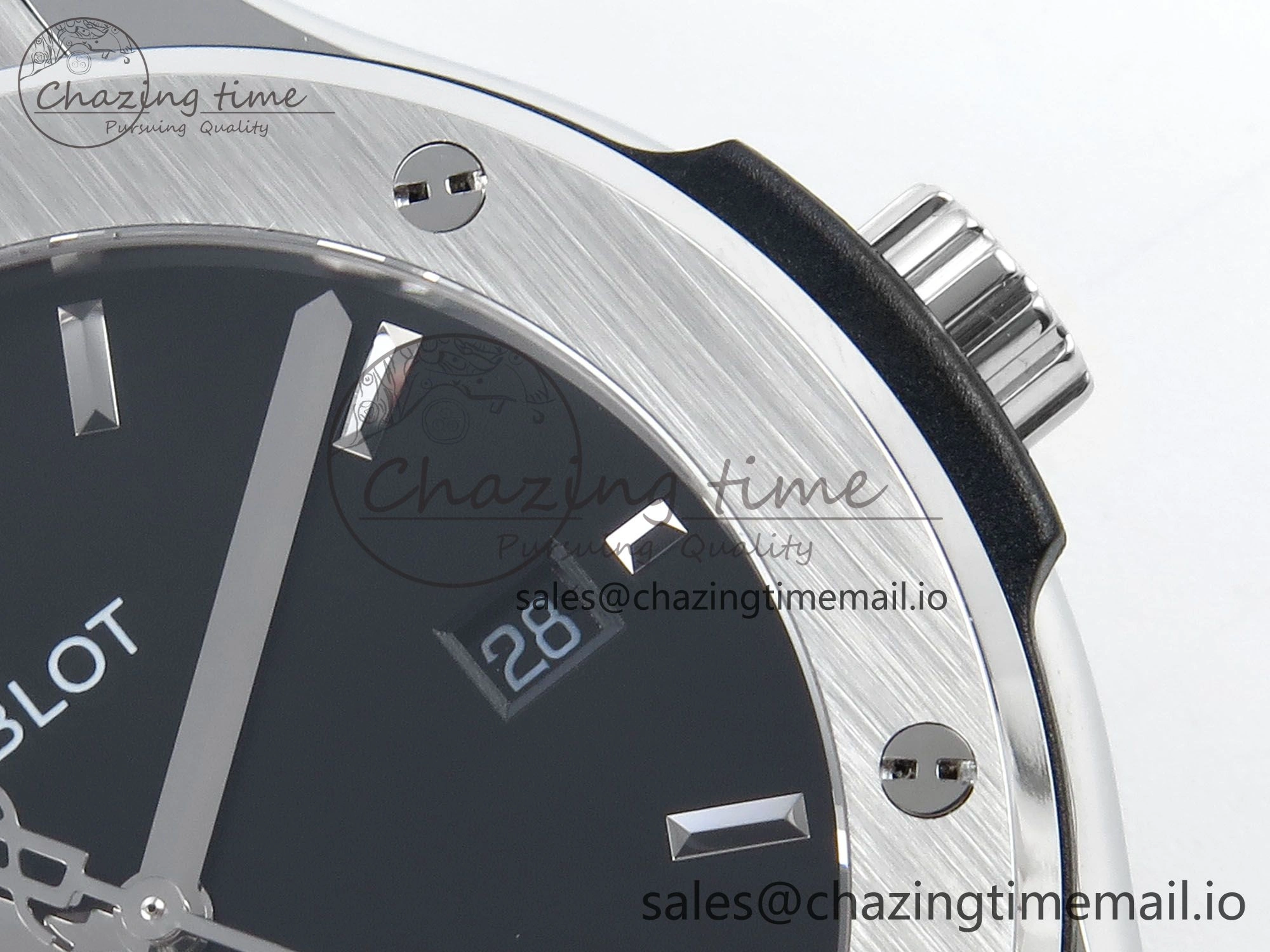 Classic Fusion Bang 42mm HBF 1:1 Best Edition Black Dial on Black Rubber Strap A2892