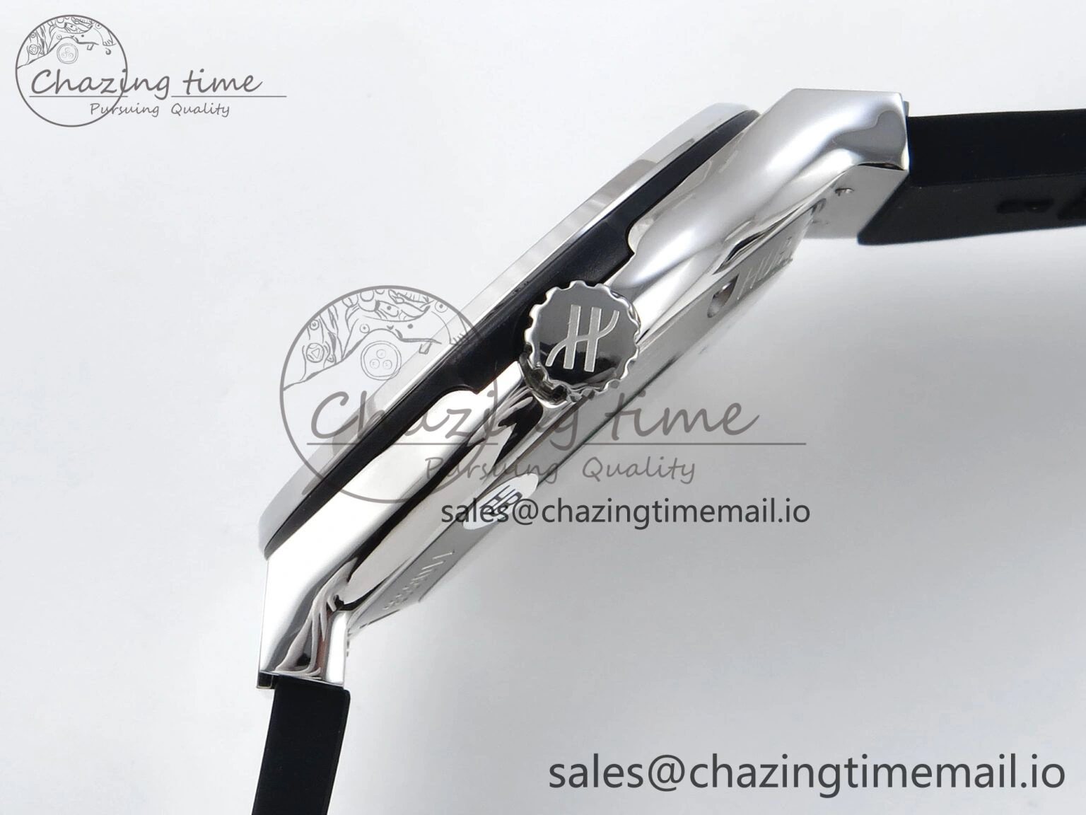 Classic Fusion Bang 42mm HBF 1:1 Best Edition Black Dial on Black Rubber Strap A2892