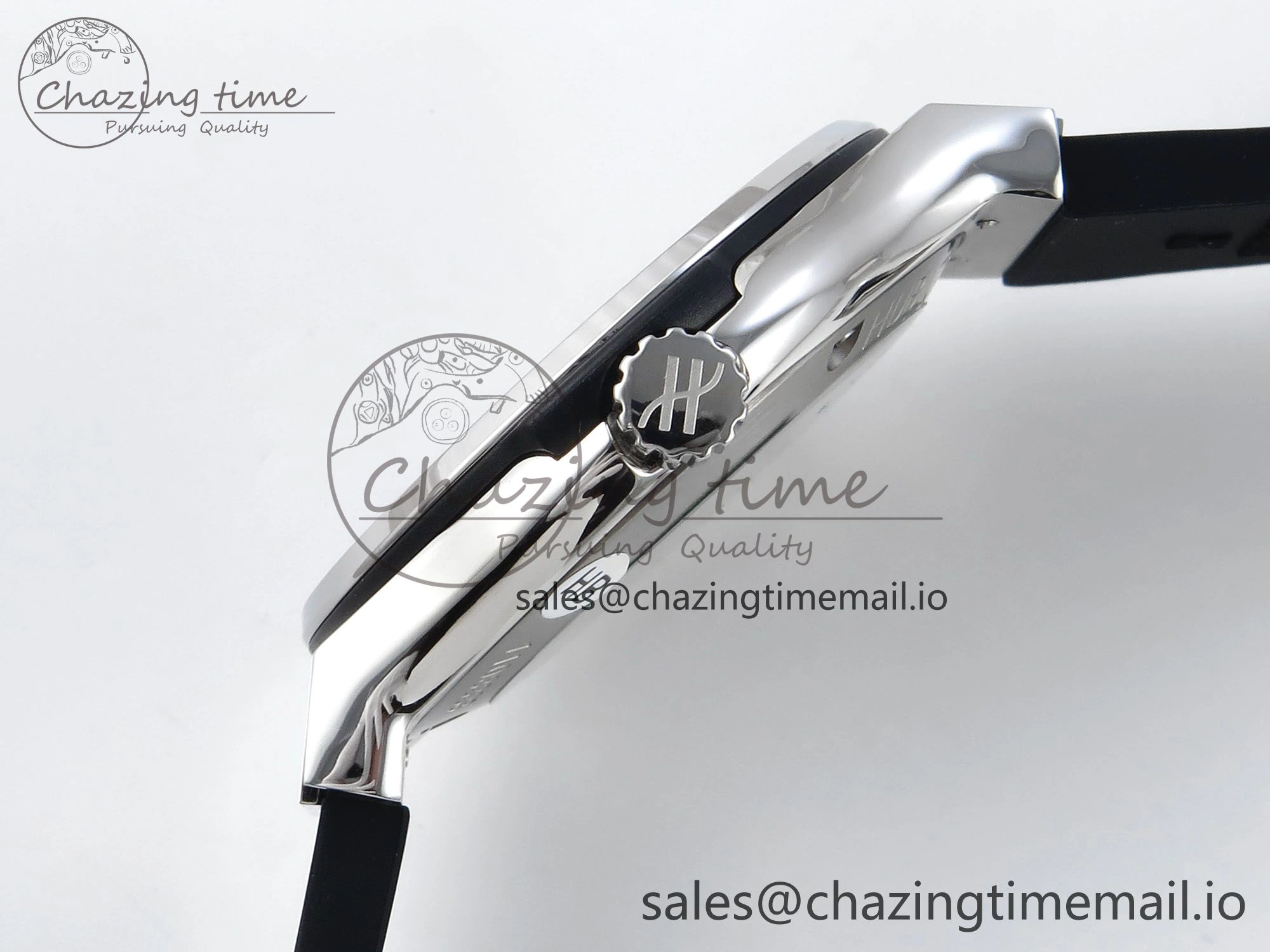 Classic Fusion Bang 42mm HBF 1:1 Best Edition Black Dial on Black Rubber Strap A2892