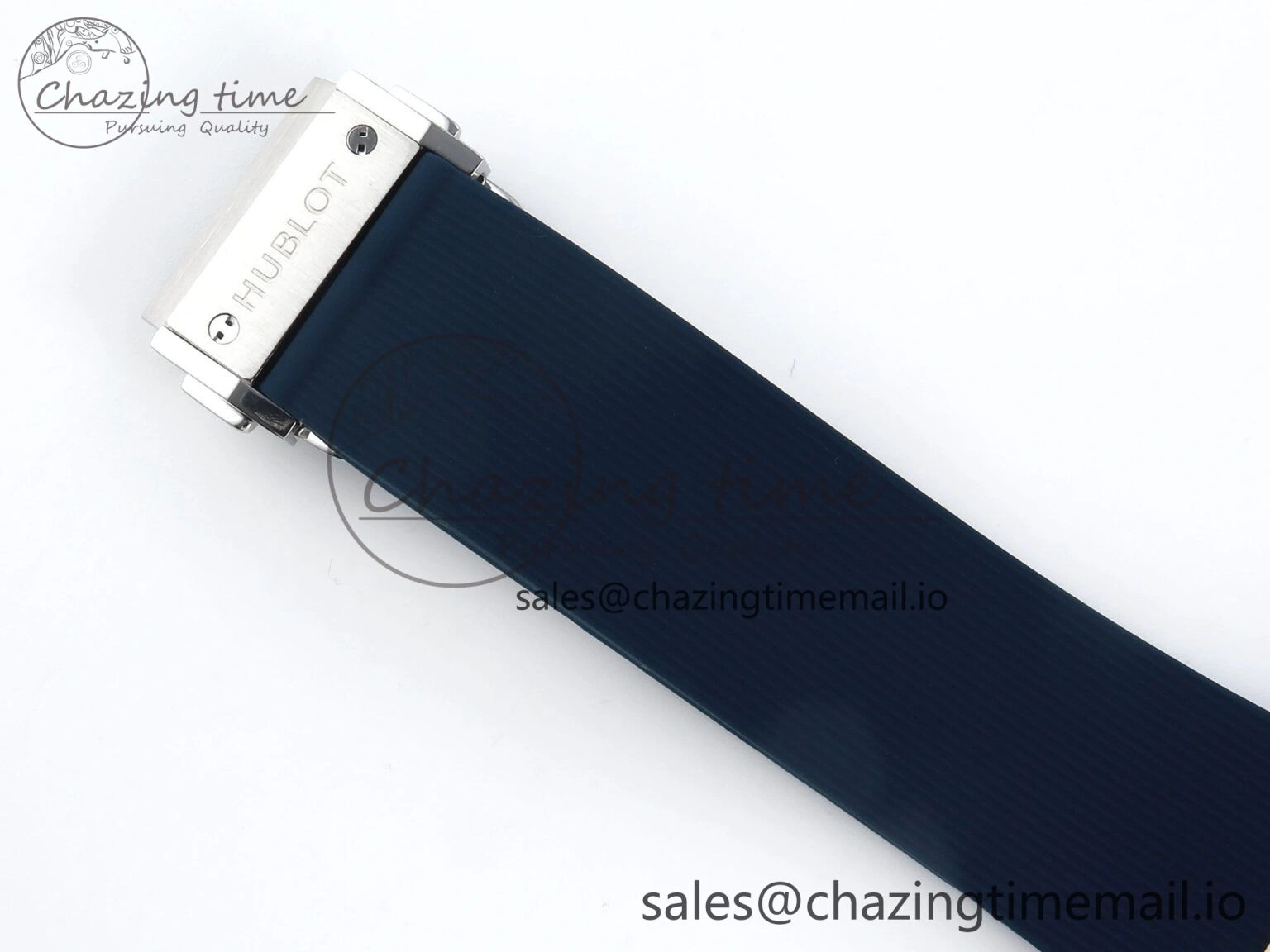 Classic Fusion Bang 42mm HBF 1:1 Best Edition Blue Dial Diamonds Bezel on Blue Rubber Strap A2892
