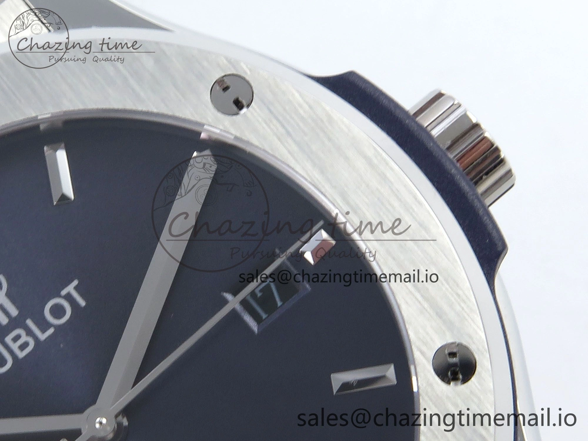 Classic Fusion Bang 42mm HBF 1:1 Best Edition Blue Dial on Blue Leather Strap A2892