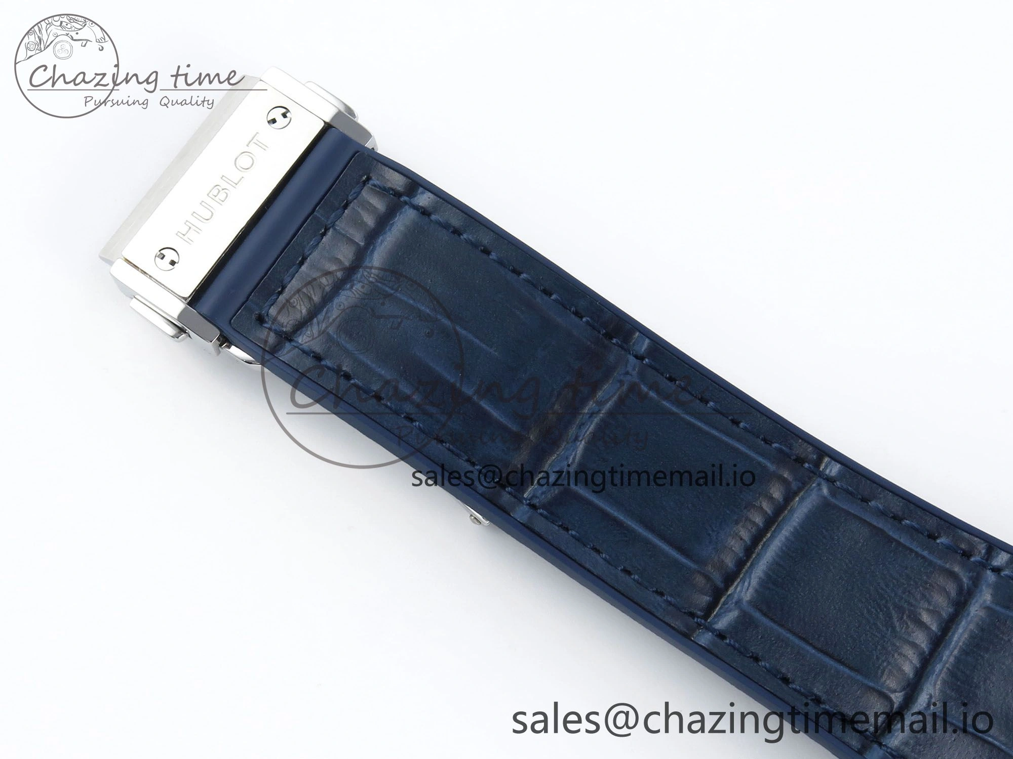 Classic Fusion Bang 42mm HBF 1:1 Best Edition Blue Dial on Blue Leather Strap A2892