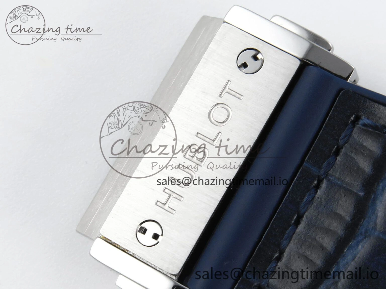 Classic Fusion Bang 42mm HBF 1:1 Best Edition Blue Dial on Blue Leather Strap A2892