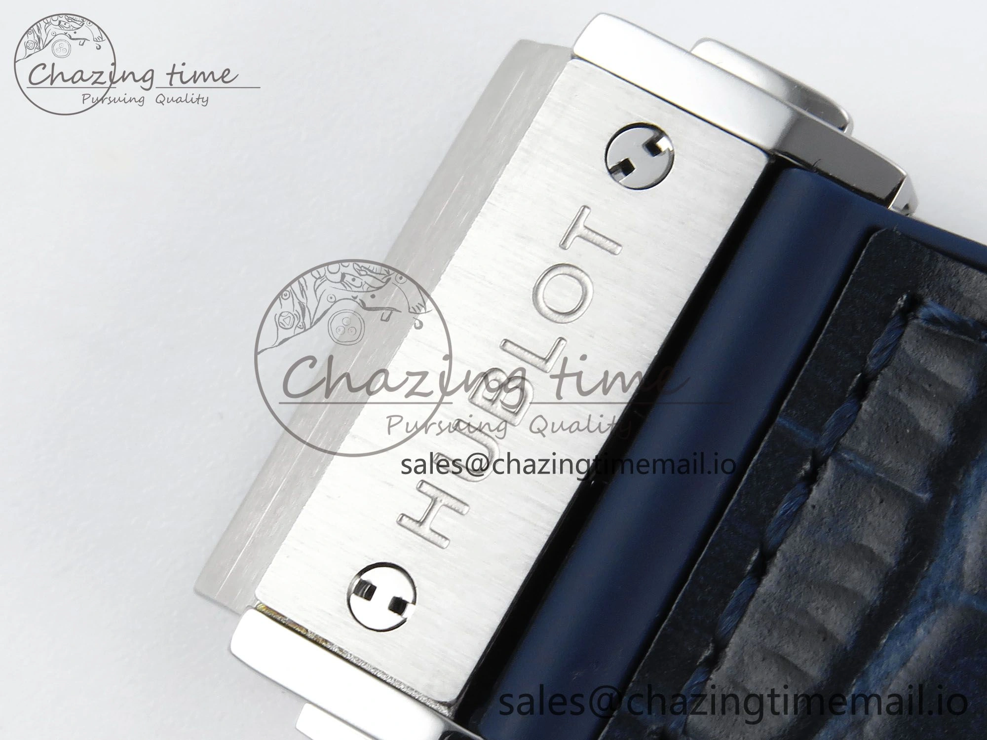 Classic Fusion Bang 42mm HBF 1:1 Best Edition Blue Dial on Blue Leather Strap A2892