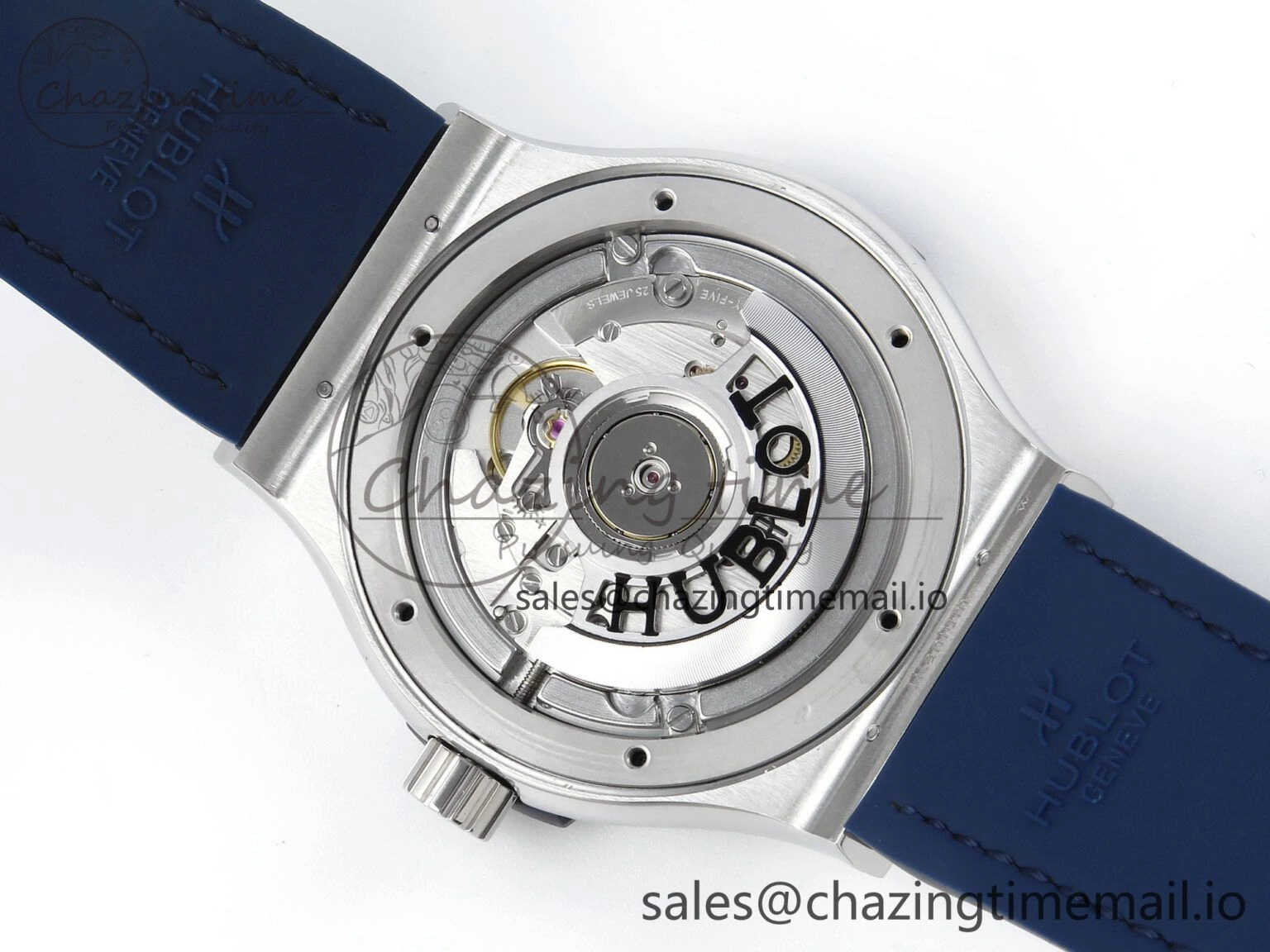 Classic Fusion Bang 42mm HBF 1:1 Best Edition Blue Dial on Blue Leather Strap A2892